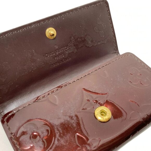 Auth LOUIS VUITTON Multicles 4 M93517 Amarante Monogram Vernis - CA1017 Key Case - Picture 4 of 8